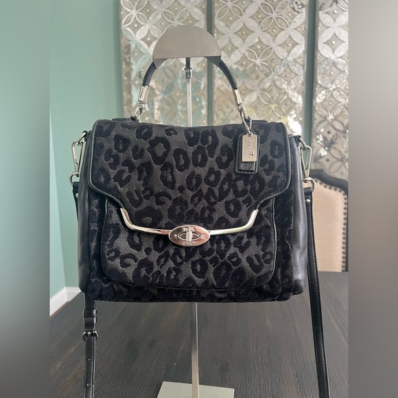 Coach Handbags - Coach Sadie Madison Chenille Ocelot Leopard Satchel